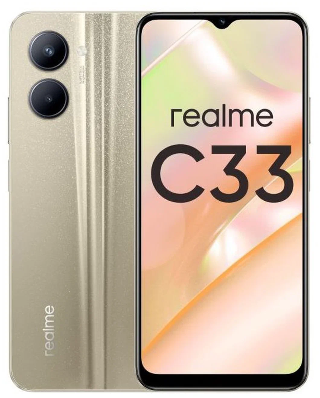 Смартфон Realme C33 4/128 ГБ Золотистый в Челябинске купить по недорогим ценам с доставкой